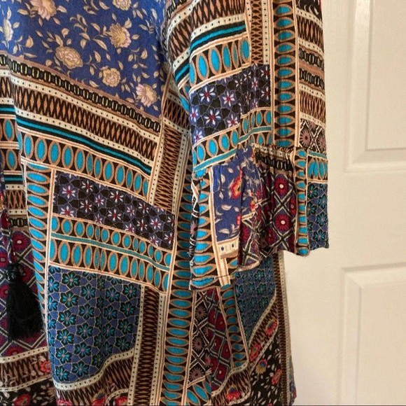 American Eagle Outfitters Boho Lace-up Blouse S - Picture 5 of 16